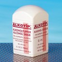 Afbeelding van Alcoholdeppers, Dispenser met Alkotip, doekjes, 70% Isopropyl alcohol