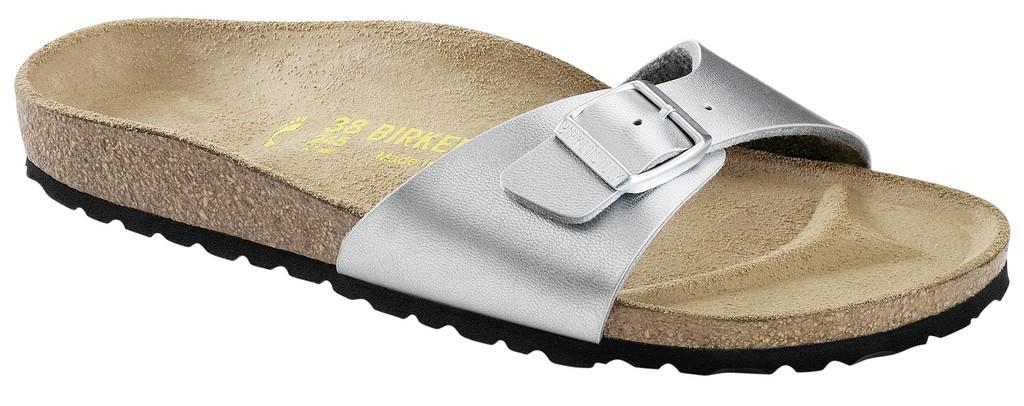 Schoenen, Birkenstock model Madrik, Normaal voetbed, kleur: Zilver