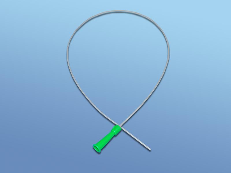 Uitzuig Catheter, afgeronde punt, centrale opening, twee zijdelingse ogen 