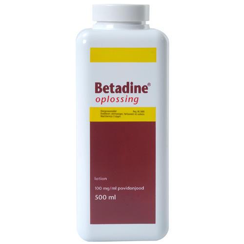 Betadine Oplossing, Bevat 100 mg Povidonjood per ml