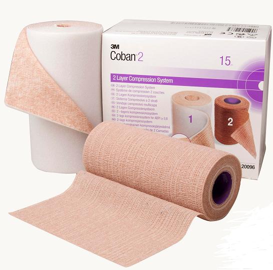Compressie Set, Coban 2, 3M, Latexvrij, 2 Laags Compressiesysteem, Paars