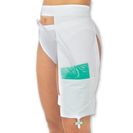 Urine beenzakhouder, bevestiging linker heup, wasbaar, katoen