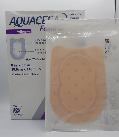 Schuimverband, Aquacel AG Foam, Adhesive, Hiel, Hydrofiber, Steriel, Convatec