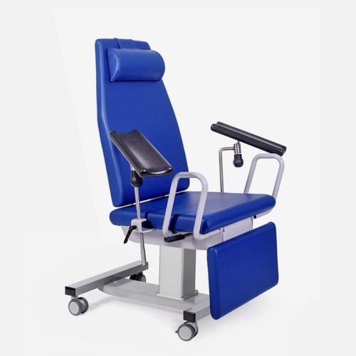 Prikstoel, Medisit Arteria 633, met hoogteverstelbare prikarmleggers