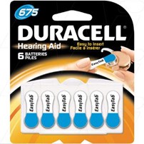 Batterijen, Duracell 675, Hoortoestel Batterijen, Duracell 675, Hoortoestel