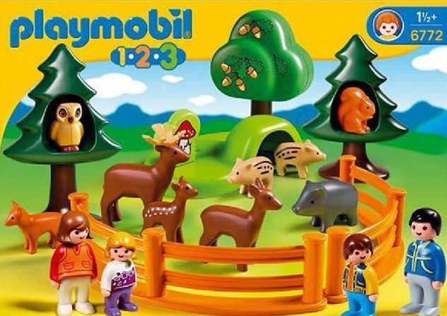 Speelgoed, Playmobil 1.2.3, Dierenpark 