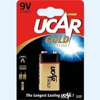 Batterijen, Blokbatterij, Ucar, 9 Volt, 6LR61 Batterijen, Blokbatterij, Ucar, 9 Volt, 6LR61