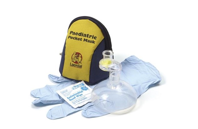 Pocket Masker, Beademingsmasker Paediatric, Hard Case, Laerdal