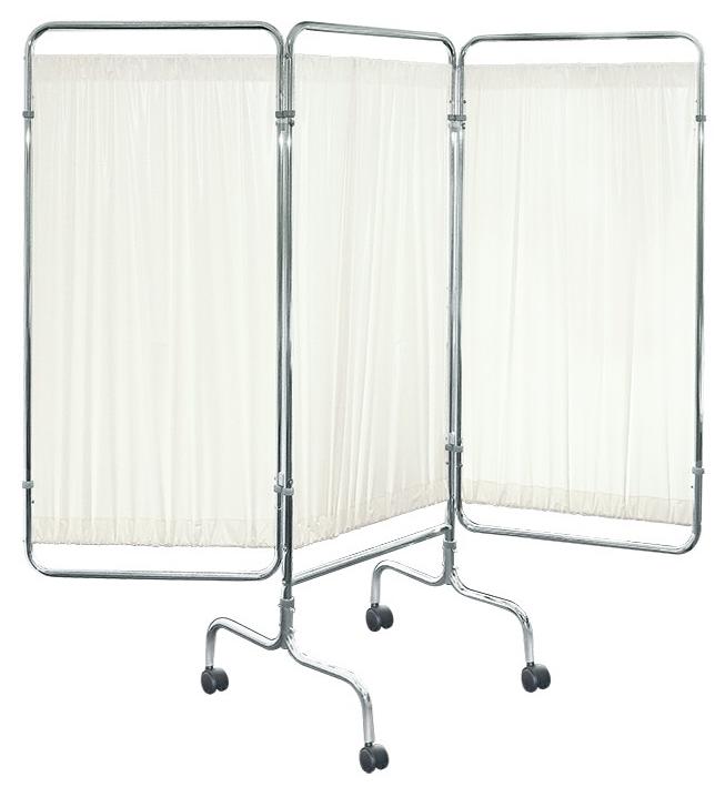 Bedscherm, 3 Delig, Verrijdbaar, Stof