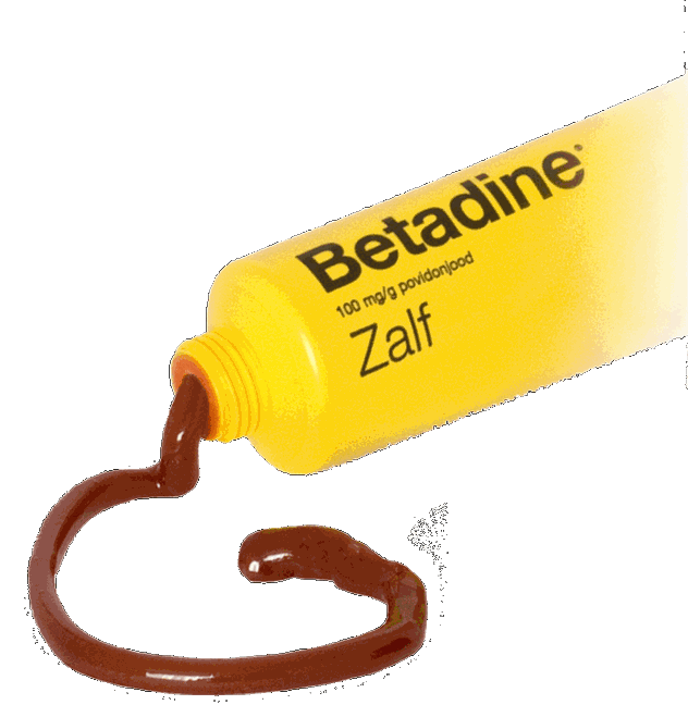 Betadine Zalf, Bevat 100 mg Povidonjood, Vetvrije Zalf
