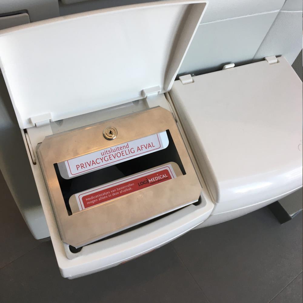 Afvalbak, Privacygevoelig Afval, voor het verantwoord afvoeren van privacy afval
