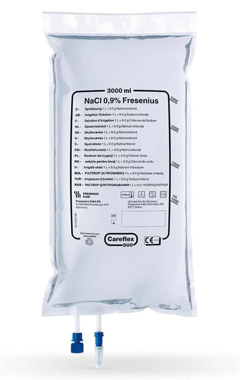 *Vloeistof, Blaasspoeling, Ecobag, Nacl 0,9%, Careflex Duo, Fresenius