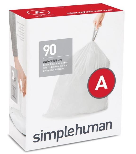 Afval, Zakken, Code A, met trekkoord, Simplehuman