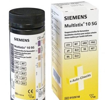 Urine teststrips, Multistix 10SG, Siemens