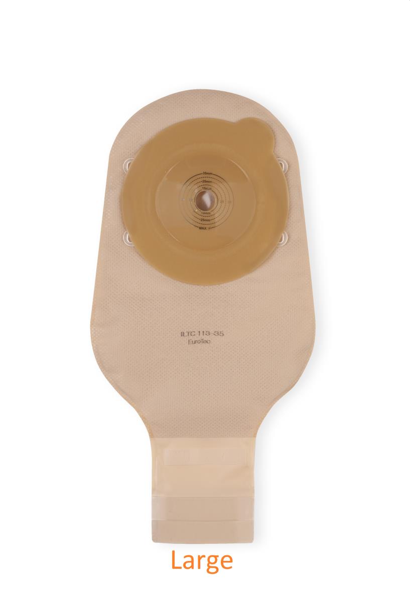 Ileostoma, 1 Delig, Open zakje met kijkvenster, Eurotec 