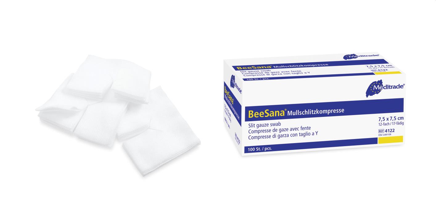 Steriel Splitgaas, Non Woven, 4 Laags, Huismerk