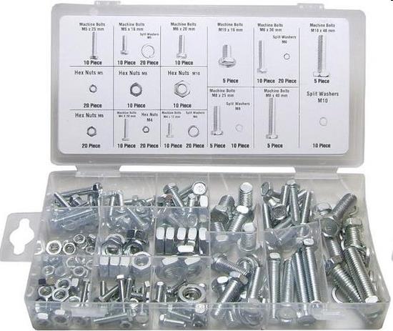 Gereedschap, Bouten en moeren, Set 240 delig