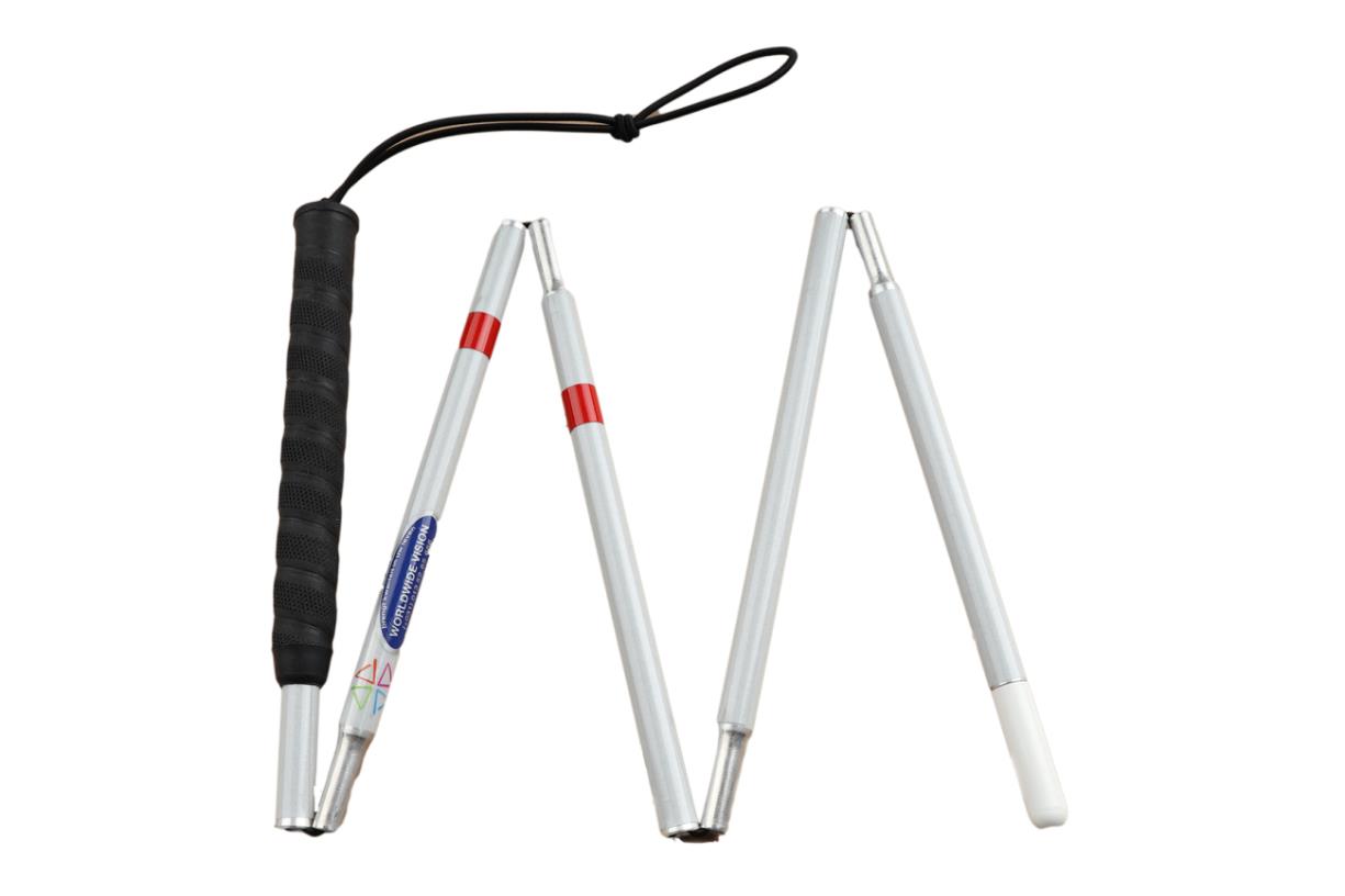 Loopstok, Blindengeleidenstok, Opvouwbaar