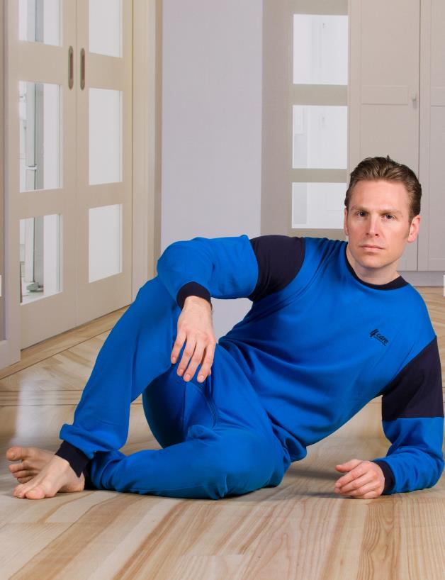 *Patientenoverall, Hansop, Lange Mouw + Lange Pijp, Rits in het kruis en rug, 4Care