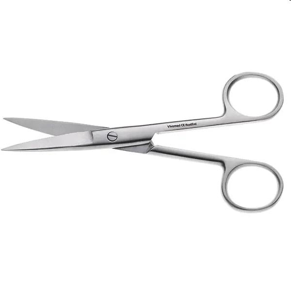 *Chirurgische schaar, Recht, Spitse punt, Steriel