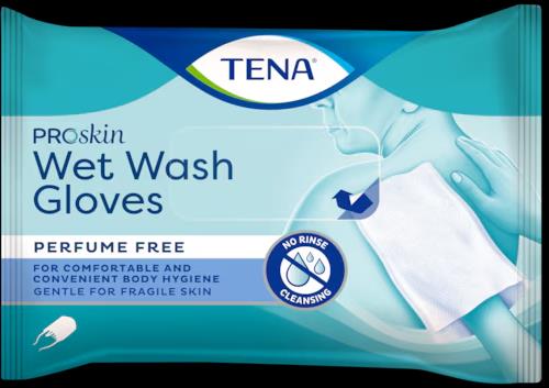 TENA, disposables vochtig washandje, Wet Wash Gloves, freshly scented