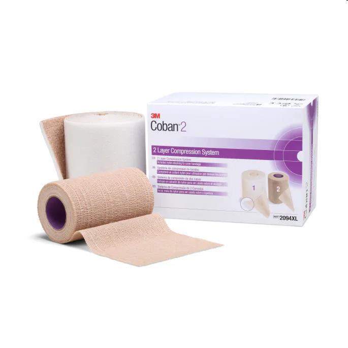 Compressie Set, Coban, Latexvrij, 2 Laags Compressiesysteem, 3M