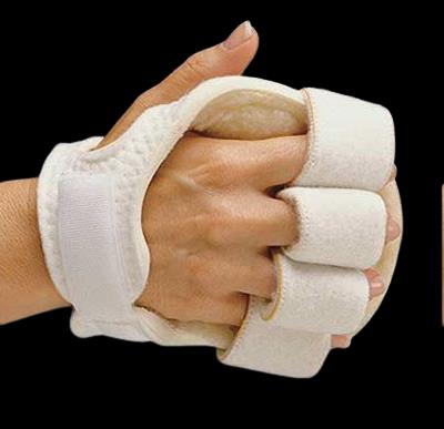 Palmbeschermer met vingerspreiders, Links