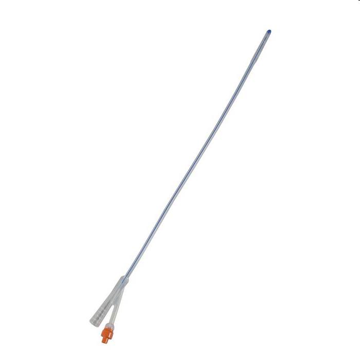 Verblijf catheter, 100% siliconen, Nelaton tip, Hekura