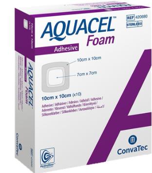 *Schuimverband, Aquacel Foam, Adhesive, Hydrofiber, Steriel, Convatec