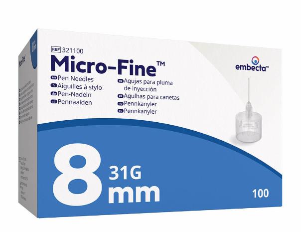 Diabetes, Pennaald, Micro-fine, Embecta