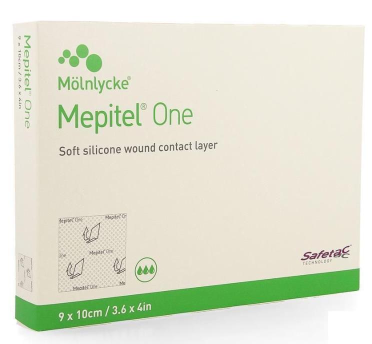 Zalfgaas siliconenhoudend, Mepitel One, Safetac, Non adhesive, Steriel, Molnlycke