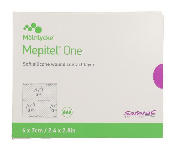 Zalfgaas siliconenhoudend, Mepitel One, Safetac, Non adhesive, Steriel, Molnlycke