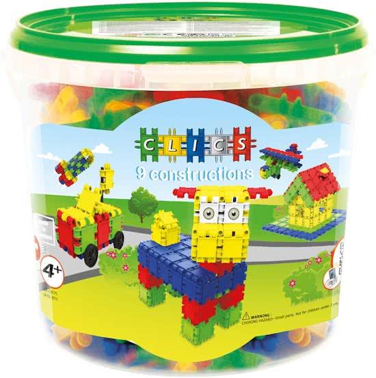 Speelgoed, Creatief, Clics emmer, Constructie blokken