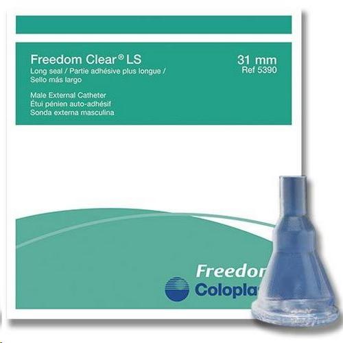* Uritip, condoomcatheter, Freedom Clear LS, zelfklevend, Coloplast