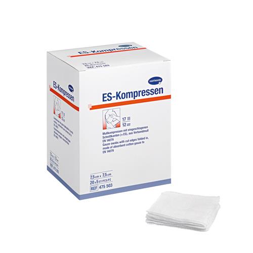 Hydrofiel Gaasje, ES Kompres, Sterilux ES, Onsteriel, 8 Laags, Hartmann