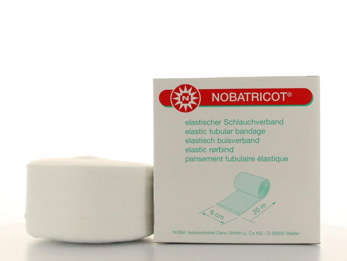 Buisverband, Nobatricot, Geschikt als Immobilisatieverband onder Zinklijmverband, Noba