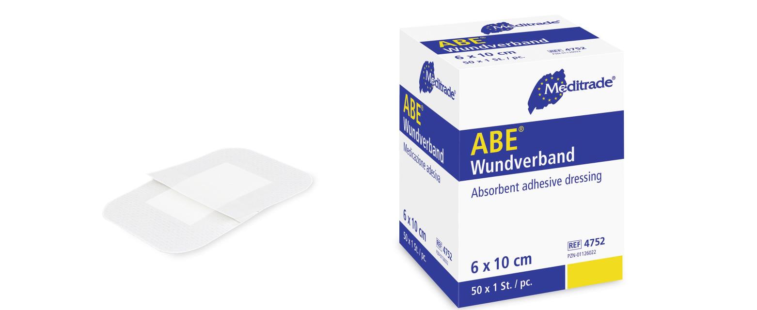 Eilandpleister, ABE, non woven wondverband met centraal geplaatst wondkussen, Huismerk