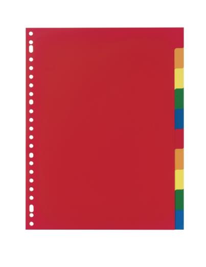 *IndX neutrale tabbladen A4, PP, 23-gaats, per 10 tabs