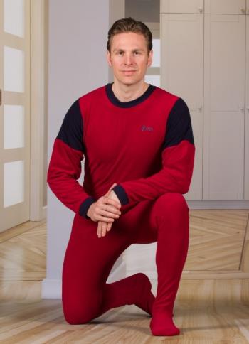 *Patientenoverall, Hansop, Jersey, Lange Mouw + Lange Pijp, Gesloten Voet, 4Care