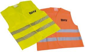 Veiligheidshesje, Opdruk BHV