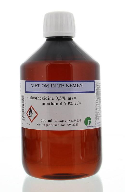 Huid desinfectie, chloorhexidine 0,5% in alcohol 70%