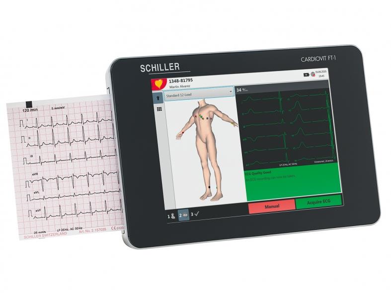 ECG Apparaat, Cardiovit FT 1, Analyse Module, Schiller