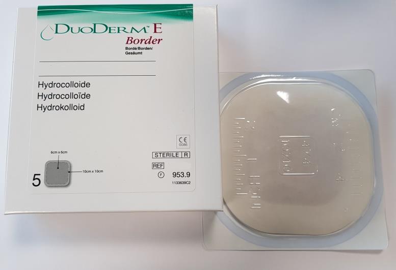 Hydrocolloidverband, Duoderm E Border, Adhesive, Steriel, Convatec