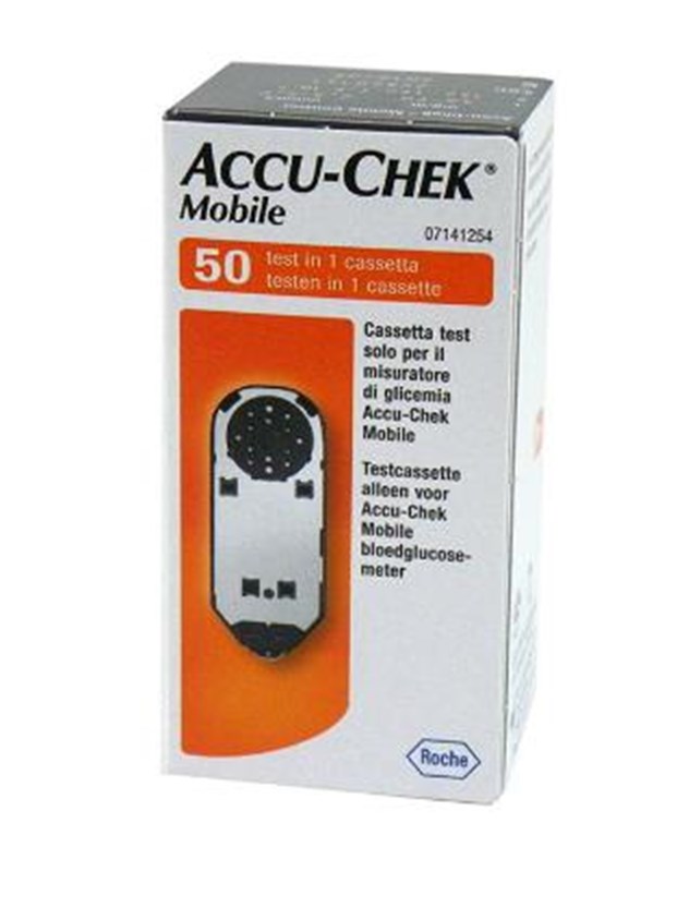 Glucose Teststrip, AccuChek, Mobile, Cassette, Roche