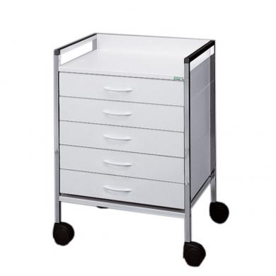 Instrumentenwagen, Basiswagen, Variocar 60, Met 5 Lades, Huismerk