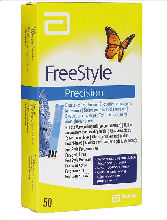 Glucose Teststrip, Freestyle Precision, Abbott