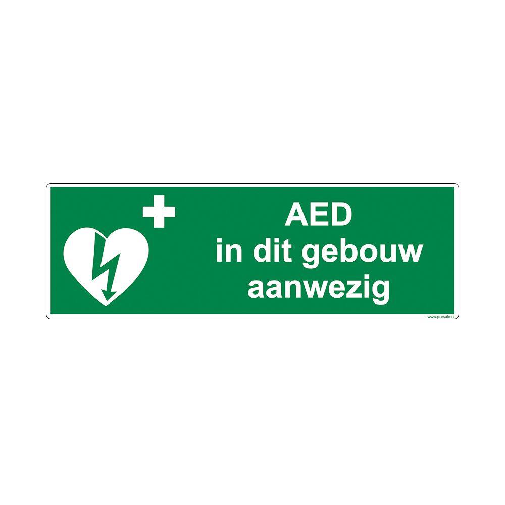 BHV Sticker, Pictogram, AED Aanwezig,Vinyl