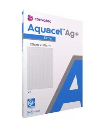 Zilverhoudendverband, Aquacel, AG+ Extra, Hydrofiber, Steriel, Convatec