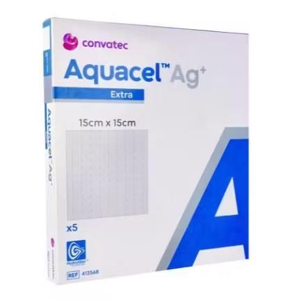 Zilverhoudendverband, Aquacel, AG+ Extra, Hydrofiber, Steriel, Convatec