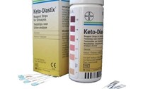 Urine Teststrips, Keto Diastix, Ketonen en Glucose, Bayer